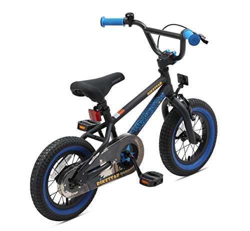 BIKESTAR Bicicleta Infantil para niños y niñas a Partir de 3 años | Bici 12 Pulgadas con Frenos | 12" Edición BMX Negro