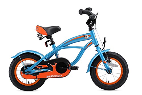 BIKESTAR Bicicleta Infantil para niños y niñas a Partir de 3 años | Bici 12 Pulgadas con Frenos | 12" Edición Cruiser Azul