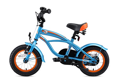 BIKESTAR Bicicleta Infantil para niños y niñas a Partir de 3 años | Bici 12 Pulgadas con Frenos | 12" Edición Cruiser Azul