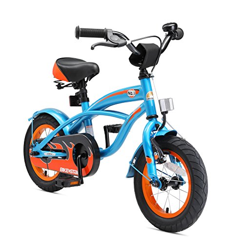 BIKESTAR Bicicleta Infantil para niños y niñas a Partir de 3 años | Bici 12 Pulgadas con Frenos | 12" Edición Cruiser Azul