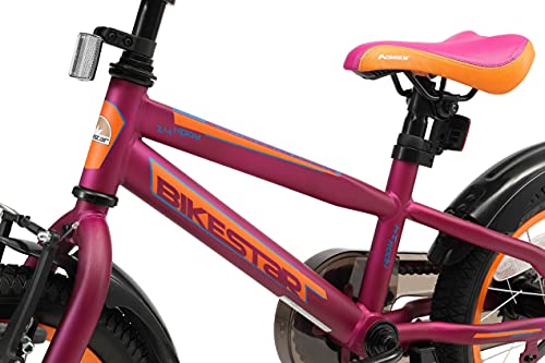 BIKESTAR Bicicleta Infantil para niños y niñas a Partir de 4 años | Bici de montaña 14 Pulgadas con Frenos | 14" Edición Mountainbike Berry Naranja