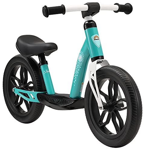 BIKESTAR Bicicleta sin Pedales Muy Ligera para niños y niñas | Bici 12" Pulgadas a Partir de 3-4 años | Eco Clásica Turquesa