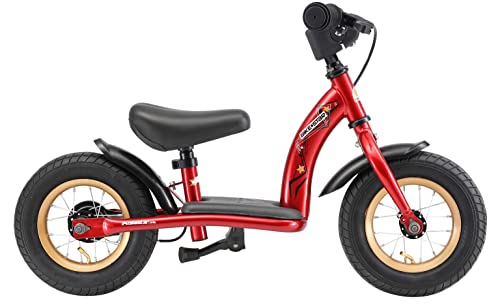 BIKESTAR Bicicleta sin Pedales para niños y niñas | Bici 10 Pulgadas a Partir de 2-3 años con Freno | 10" Edición Clásica Rojo