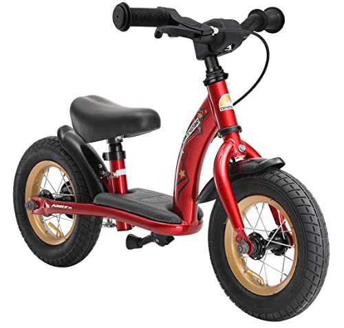 BIKESTAR Bicicleta sin Pedales para niños y niñas | Bici 10 Pulgadas a Partir de 2-3 años con Freno | 10" Edición Clásica Rojo