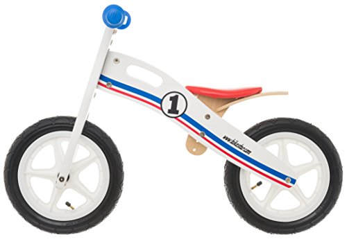 BIKESTAR Bicicleta sin Pedales para niños y niñas | Bici Madera 12 Pulgadas a Partir de 3-4 años | 12" Edición Sport Blanco, Azul, Rojo