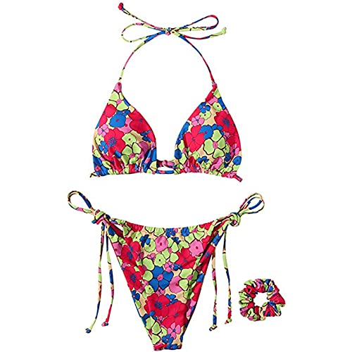 Bikinis brasileños Tanga Trajes de Baño de Dos Piezas Ropa de Playa Mujer Sexy Dividido bañadores Mujer Natación Halter con Espalda Fiesta de Piscina Micro Mini Bikinis Mujer Push up 2021