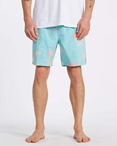 BILLABONG Sundays Layback Boardshort Pantalones Cortos, Verde Mar, XL para Hombre