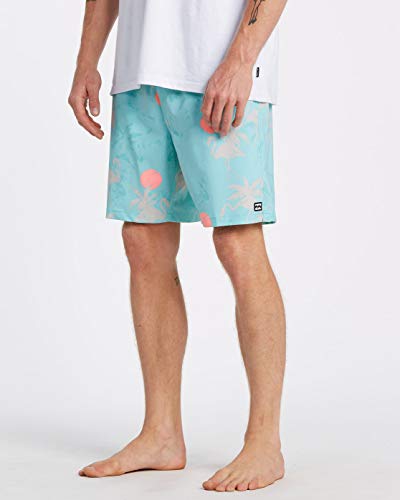 BILLABONG Sundays Layback Boardshort Pantalones Cortos, Verde Mar, XL para Hombre
