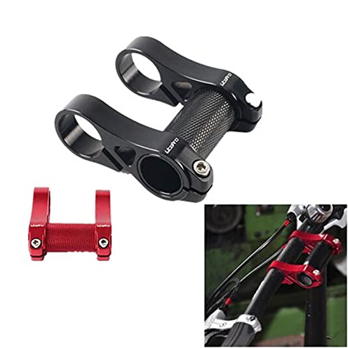 BINCIBH Elevador Manillar Bicicleta Extensión del Manillar de la Bicicleta Ajustable Tallo Doble Plegable Bike Stem Extender Elevador De VáStago De Bicicleta (Color : Black)