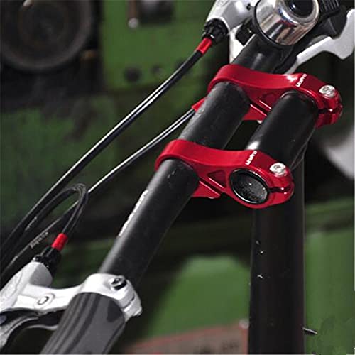 BINCIBH Elevador Manillar Bicicleta Extensión del Manillar de la Bicicleta Ajustable Tallo Doble Plegable Bike Stem Extender Elevador De VáStago De Bicicleta (Color : Black)