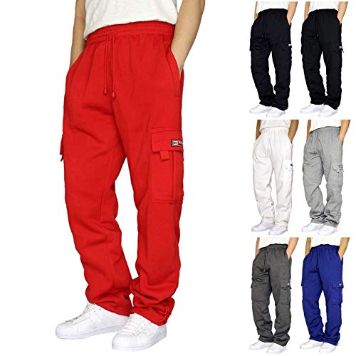 Binggong Pantalones de chándal para hombre, cintura elástica, para correr, fitness, senderismo