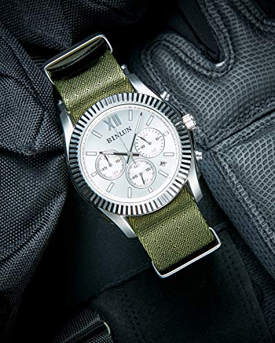 BINLUN NATO Correas de Reloj de Nylon Thick G10 Multicolor Calidad Alta Correa Reloj con Hebilla de Acero Inoxidable para Hombres Mujeres 18 mm 20 mm 22 mm 24 mm (Nueva versión)