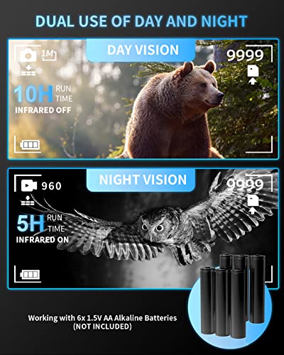 Binoculares Visión Nocturna, Prismáticos de Infrarrojos Digital con 2,31" LCD TFT para la Caza, Cámara con Visores para Tomar Fotos y Videos HD con Tarjeta de Memoria de 32G…