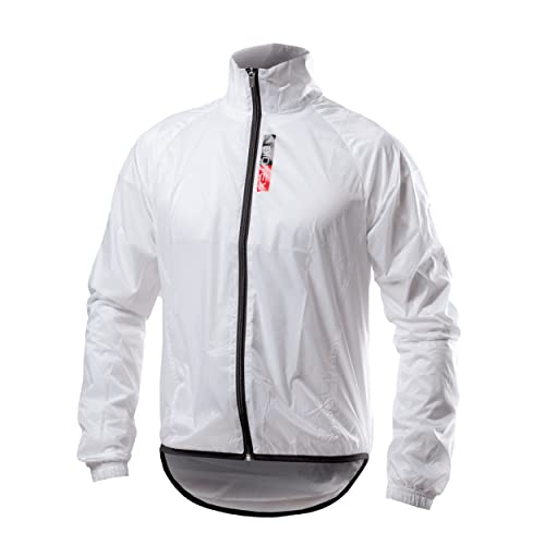 Biotex 458890 Chaqueta Cortavientos, Hombre, Blanco, M