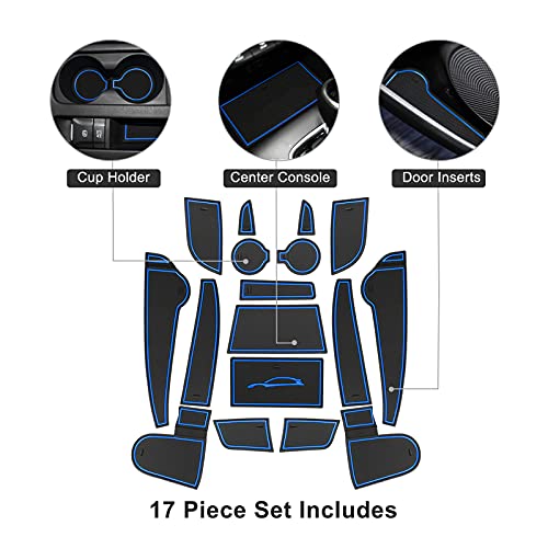 BIXUAN Alfombrilla de goma antideslizante para portavasos, para decoración de interiores, compatible con Hyundai Kona SUV 2018 2019 2020 2021