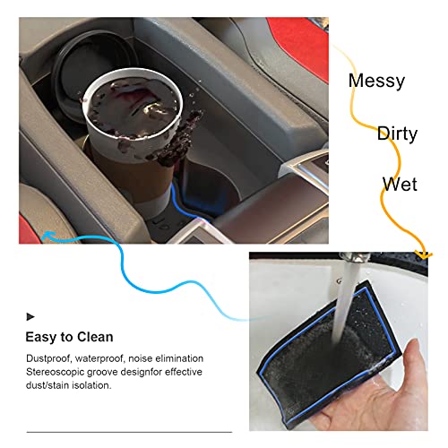 BIXUAN Alfombrilla de goma antideslizante para portavasos, para decoración de interiores, compatible con Hyundai Kona SUV 2018 2019 2020 2021