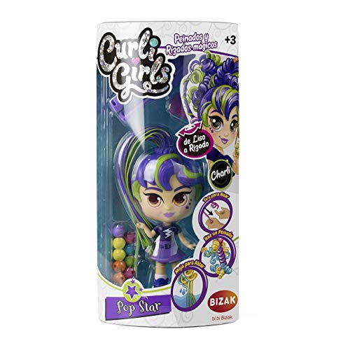 Bizak Curligirls Muñeca Pack Individual Pop Star, Charli (62002082)