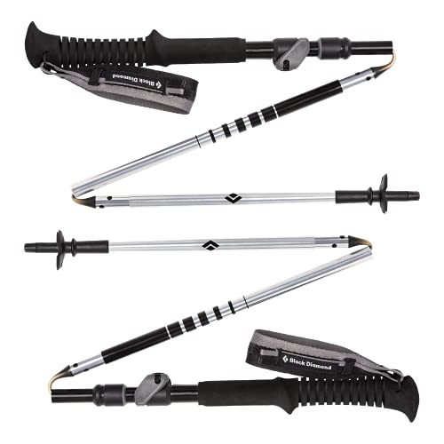Black Diamond Distance flz Z de Poles Senderismo Bastones, Unisex, BD11220600001251, Negro, 125