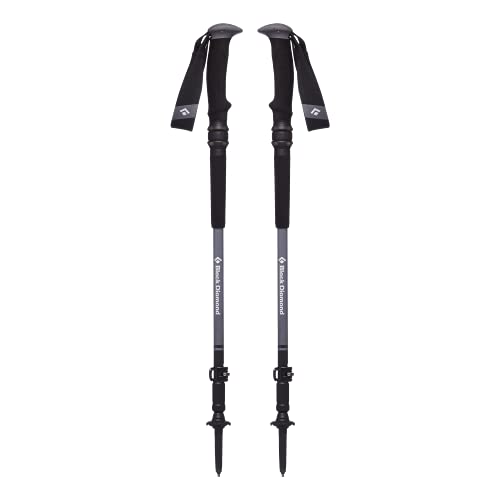 Black Diamond Trail Pro Shock Trek Poles Bastones de Senderismo, Unisex-Adult, Granite, 105-140 cm