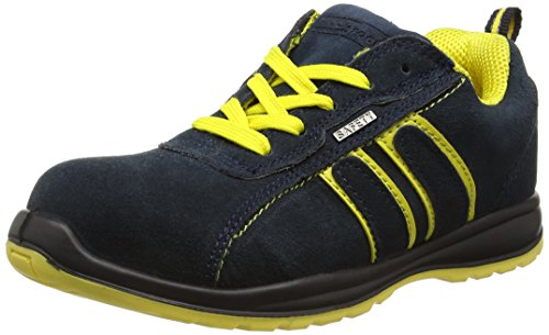 Blackrock Hudson Trainer - Zapatillas de seguridad con punta de acero, Unisex Adulto,Multicolor (Navy/Yellow), talla 42 EU (8 UK)