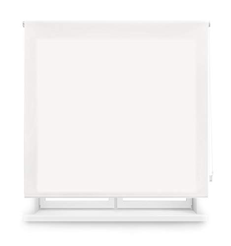 Blindecor Ara Estor enrollable translúcido liso, Blanco roto, 150 x 175 cm, Manual