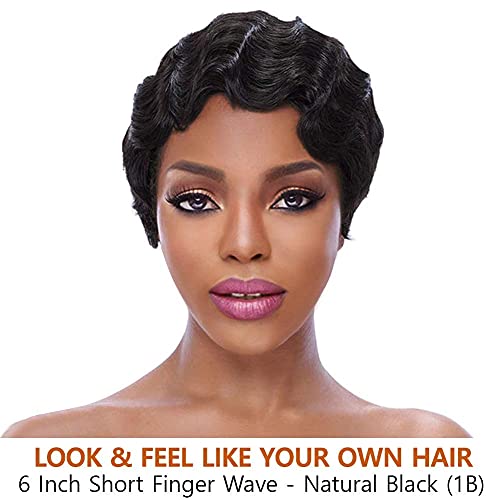 BLISSHair Pelucas Pixie Cut Peluca brasileña corta de cabello humano 100% sin procesar cabello virgen brasileño 3.5x4 Pelucas de cierre Negro para mujer 8 pulgadas