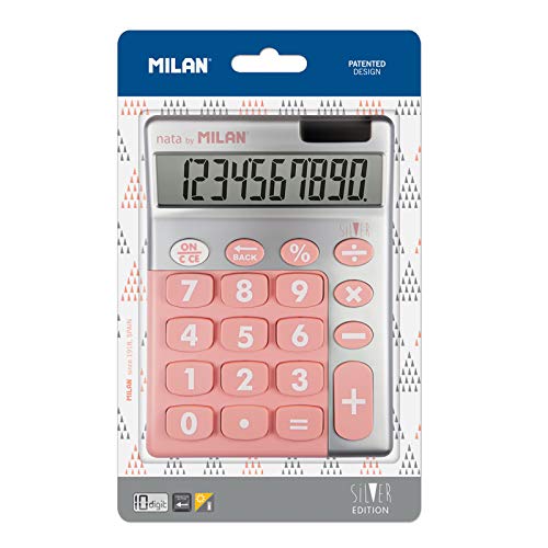 Blíster calculadora de sobremesa 10 dígitos Silver Rosa