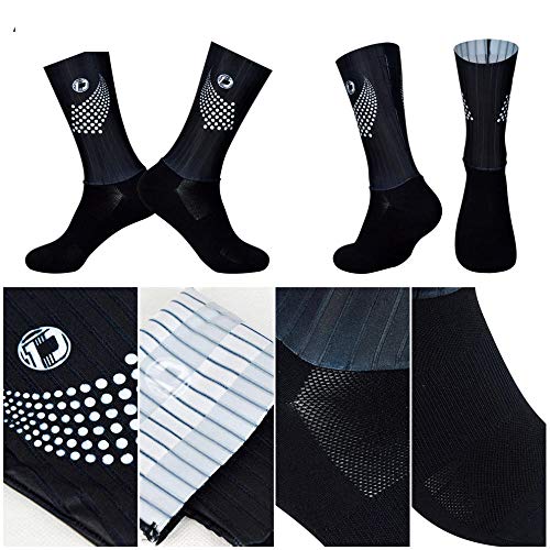 BLOMDE Calcetines De Compresión Calcetín De Ciclismo De Alta Velocidad Aero Racing Con Doble Gel Antideslizante Mtb Road Para Mujer Talla M De La Ue-Mi