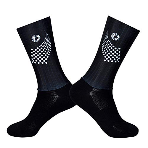 BLOMDE Calcetines De Compresión Calcetín De Ciclismo De Alta Velocidad Aero Racing Con Doble Gel Antideslizante Mtb Road Para Mujer Talla M De La Ue-Mi