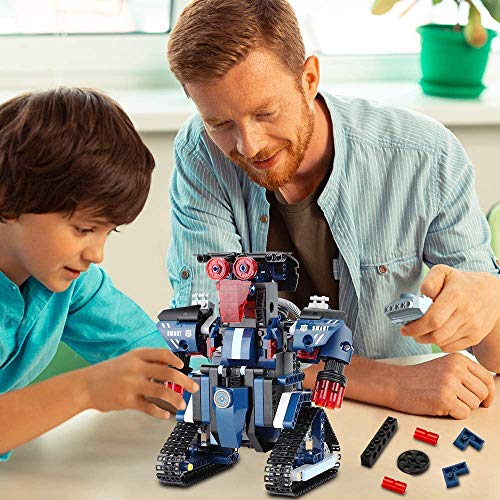 Bloque de Construcción Robot para Niños, 367 piezas DIY Kit Robot de Juguete Set de Construcción Construir por Uno Mismo Robot de Control Remoto, Recargable Juguetes de Robot Controlados por APP Voz