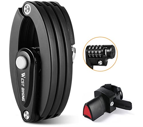 Bloqueo de bicicleta plegable MTB Road Bike Chain Lock Seguridad Antirrobo Ciclismo Accesorios Scooter Eléctrico E-Bike Lock A Password Lock 85cm