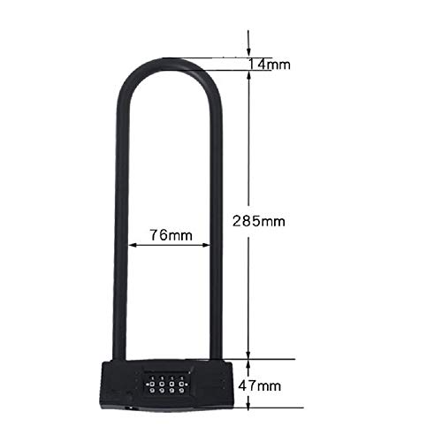 Bloqueo en U de 4 dígitos Bloqueo de la motocicleta / Bloqueo de la bicicleta - Combinación reiniciable Bloqueo en U / Bloqueo en D para bicicletas / Bloqueo de la puerta Asegure su bicicleta.