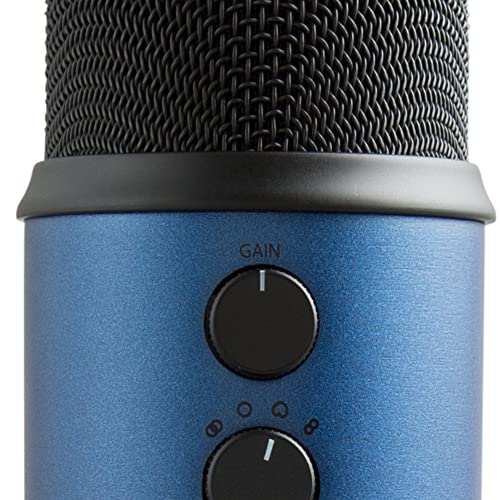 Blue Micrófono USB profesional Yeti para grabación, streaming, podcasting, radiodifusión, gaming, voz en off y más, multipatrón, Plug'n Play en PC y Mac - Azul Oscuro