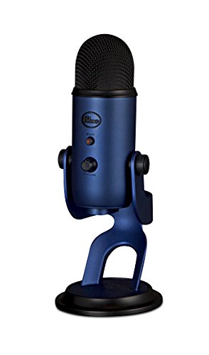 Blue Micrófono USB profesional Yeti para grabación, streaming, podcasting, radiodifusión, gaming, voz en off y más, multipatrón, Plug'n Play en PC y Mac - Azul Oscuro