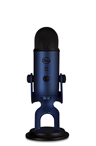 Blue Micrófono USB profesional Yeti para grabación, streaming, podcasting, radiodifusión, gaming, voz en off y más, multipatrón, Plug'n Play en PC y Mac - Azul Oscuro