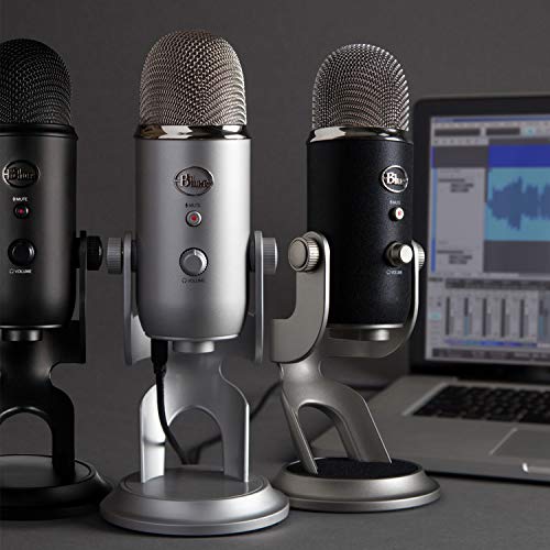 Blue Microphones Yeti - Micrófono USB para grabación y transmisión en PC y Mac, transmisión de juegos, llamadas de Skype, transmisión de Youtube, Plug and Play, color Gris frío