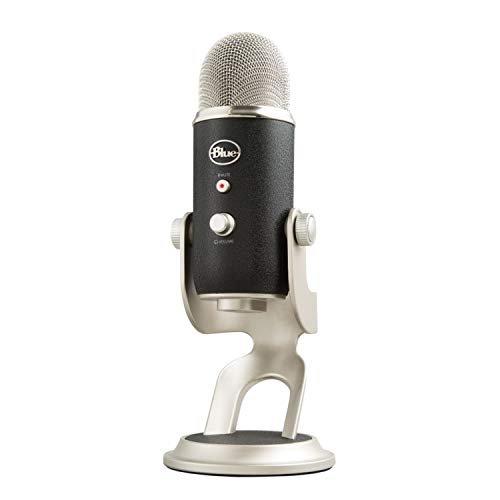 Blue Yeti Micrófono USB para Grabación, Streaming, Gaming, Podcasting en PC y Mac, Micro de Condensador para Ordenador con Efectos Blue VO!CE, Soporte Ajustable, Plug&Play - Negro/Plateado