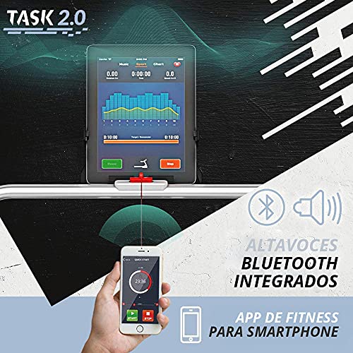 Bluefin Fitness Cinta de Correr Eléctrica Task 2.0 2 en 1 8 km/h | Tecnología Protección Articulaciones | App para Smartphone