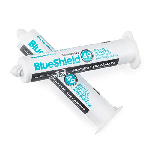 Blueshield 49 ® Sealants - Líquido antipinchazos para Bicis - Preventivo y reparador - Sellante Permanente instantáneo - Patentado y Certificado en Laboratorio - Slime para Ruedas sin Cámara