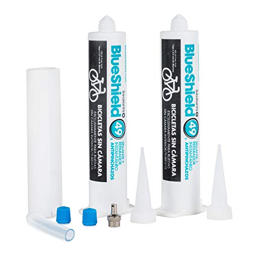 Blueshield 49 ® Sealants - Líquido antipinchazos para Bicis - Preventivo y reparador - Sellante Permanente instantáneo - Patentado y Certificado en Laboratorio - Slime para Ruedas sin Cámara