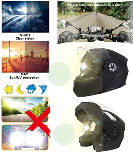 Bluetooth Casco De Moto Modular,Mujer Y Hombre Flip Up Doble Visera Cascos Integrales De Moto,DOT/ECE Homologado,para Locomotive Mofa Scooter Racing,Obsequio De Sombrerería Gratis