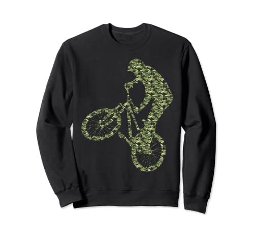 BMX Bike Rider Camuflaje Diseño BMX Racing Sudadera