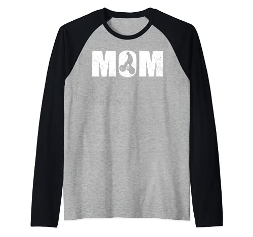 BMX Mom I Love BMX Bicicletas Wheelie Trick BMX Madre Regalos Camiseta Manga Raglan