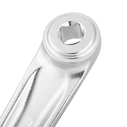 Bnineteenteam Brazo de manivela de Bicicleta Aleación de Aluminio del Brazo de la manivela Izquierda para Accesorio de reemplazo de Bicicleta(Plata-Diamante)