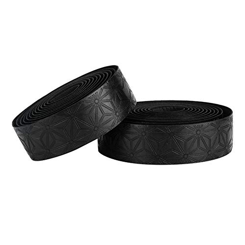 Bnineteenteam Cinta de Barra de Bicicleta, Envoltura de Barra de Bicicleta para Bicicletas de Carretera y Ciclismo, 2 Piezas por Juego(Black)