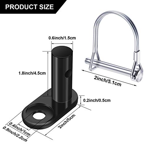 Boao 2 Juegos Acopladores de Remolque de Bicicleta Enganche de Remolque de Bicicleta Enganche de Remolque de Acero de Repuesto de Conector Adaptador de Montaje de Acoplamiento de Bicicleta, 6 Piezas