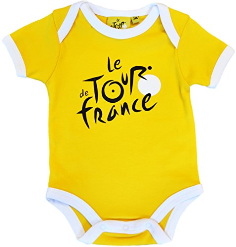 Body bebé Le Tour de France de ciclismo – Collection officielle – Talla bebé niño, color amarillo, tamaño 12 meses