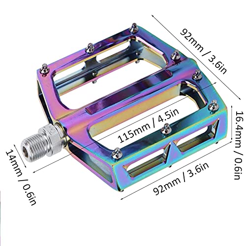 BOLORAMO Pedales de Bicicleta, Pedales de Carretera 2 Pedales de Bicicleta de MontañA Pedales de Bicicleta de MontañA Antideslizantes con Rodamiento Sellado Planos con Tacos