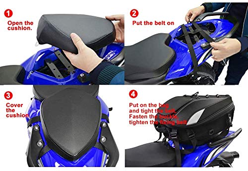 Bolsa de Asiento Moto,Bolsa de Equipaje Impermeable para Motocicleta,Bolsa de Casco Moto,Doble Uso Impermeable Bolsa de Almacenamiento para Maletas y Casco,Bolsa para Asiento