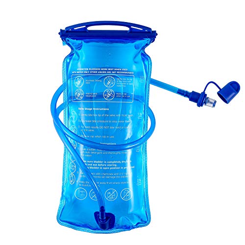 Bolsa de hidratación, 3 L, 2 L, 1,5 L, bolsa de agua sin BPA, depósito de agua de 3 litros de apertura grande, a prueba de fugas, bolsa de almacenamiento de agua militar para ciclismo